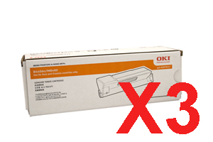 3 x Genuine OKI B440 MB480 Toner Cartridge Extra High Yield