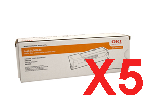 5 x Genuine OKI B440 MB480 Toner Cartridge Extra High Yield