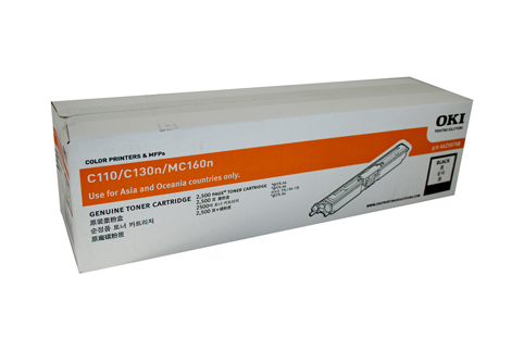 1 x Genuine OKI C110 C130 MC160 Black Toner Cartridge High Yield