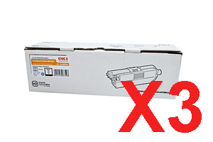 3 x Genuine OKI C510 C530 MC561 Black Toner Cartridge