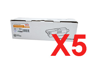 5 x Genuine OKI C510 C530 MC561 Black Toner Cartridge