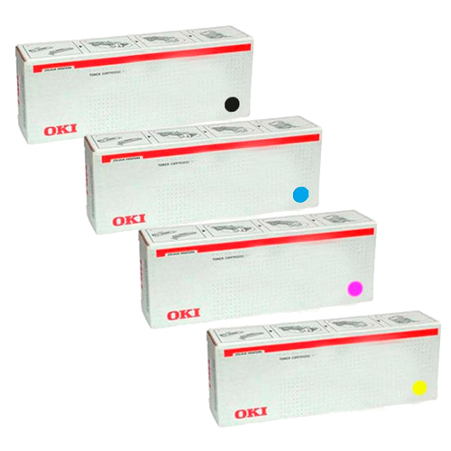 4 Pack Genuine OKI C712 C712n Toner Cartridge Set