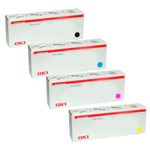 4 Pack Genuine OKI C332 MC363 Toner Cartridge Set