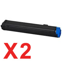 2 x Compatible OKI B4400 B4600 Toner Cartridge
