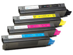 4 Pack Compatible OKI C5650 C5750 Toner Cartridge Set