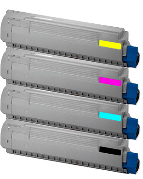 4 Pack Compatible OKI ES6410 Toner Cartridge Set