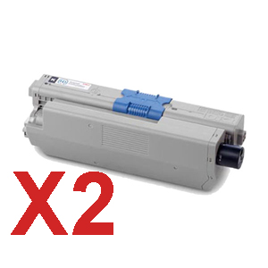 2 x Compatible OKI C310 C330 C331 MC361 MC362 Black Toner Cartridge