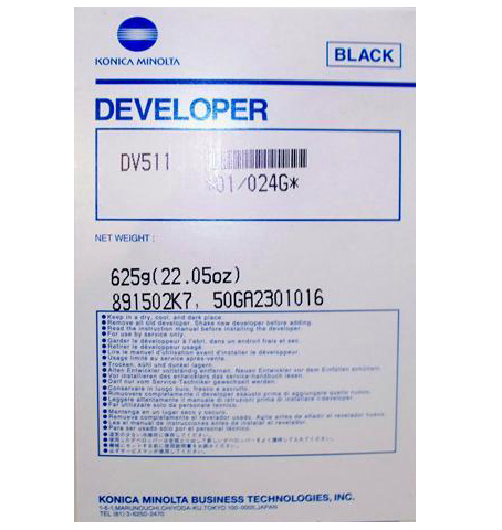 1 x Genuine Konica Minolta Bizhub 420 421 500 501 Developer DV511 024G