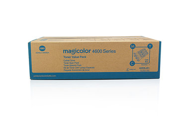 1 x Genuine Konica Minolta magicolor 4600 4650 4695 Toner Cartridge Value Pack (CMY) A0DKJ92