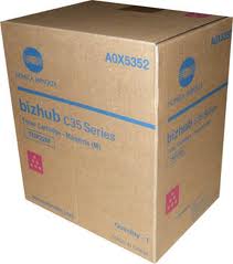 1 x Genuine Konica Minolta Bizhub C35 Magenta Toner Cartridge TNP22M A0X5392