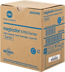 1 x Genuine Konica Minolta magicolor 4750 Cyan Toner Cartridge TNP18C A0X5490