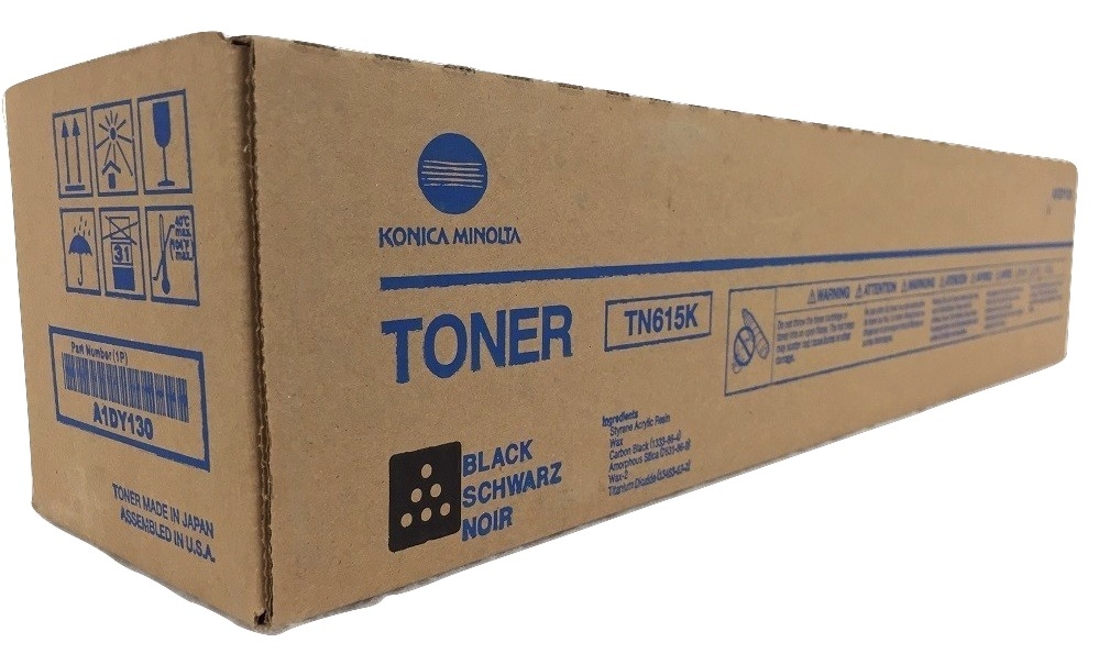 1 x Genuine Konica Minolta Bizhub Press C8000 Black Toner Cartridge TN615K A1DY130