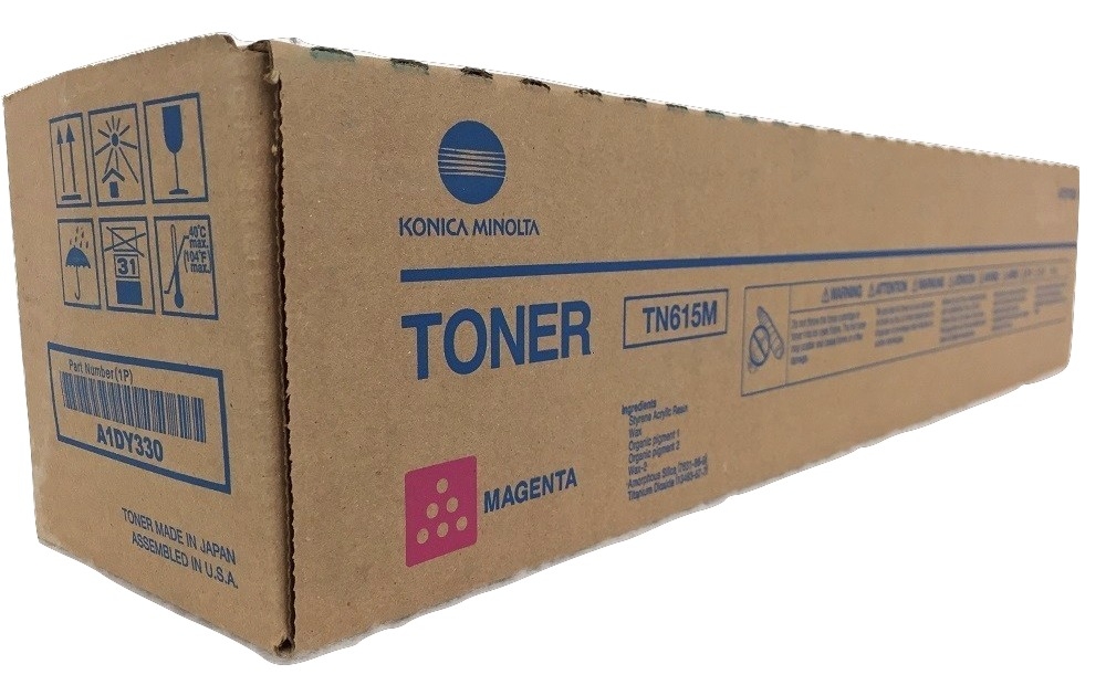 1 x Genuine Konica Minolta Bizhub Press C8000 Magenta Toner Cartridge TN615M A1DY330