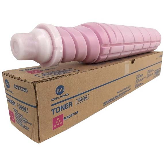 1 x Genuine Konica Minolta Bizhub Press C1060 C1070 Magenta Toner Cartridge TN619M A3VX350