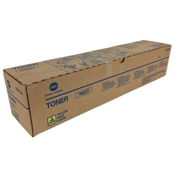 1 x Genuine Konica Minolta Bizhub Press C1085 C1100 Yellow Toner Cartridge TN622Y A5E7250