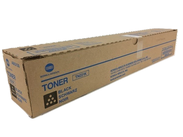 1 x Genuine Konica Minolta Bizhub C227 C287 Black Toner Cartridge TN221K A8K3190