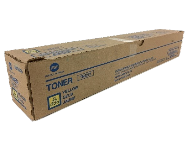 1 x Genuine Konica Minolta Bizhub C227 C287 Yellow Toner Cartridge TN221Y A8K3290