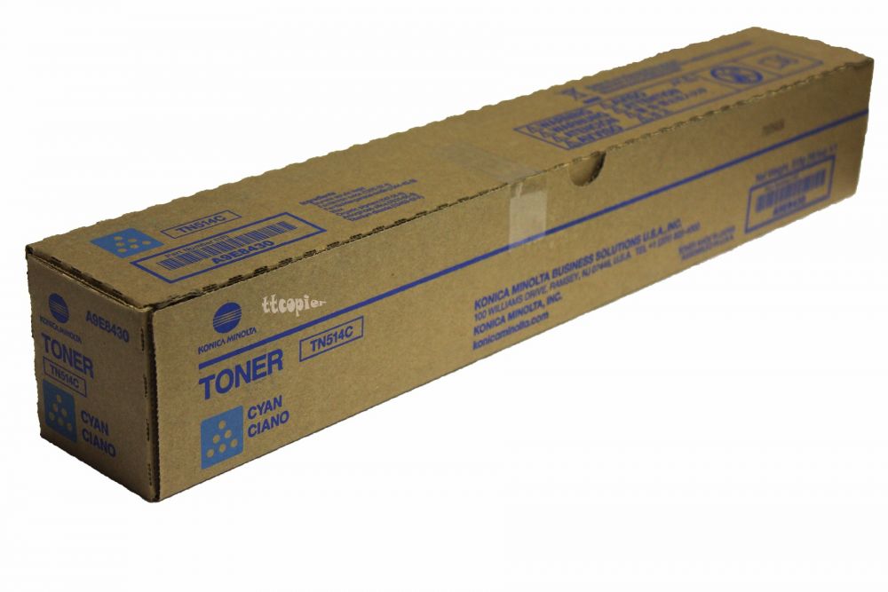 1 x Genuine Konica Minolta Bizhub C458 C558 C658 Cyan Toner Cartridge TN514C A9E8490