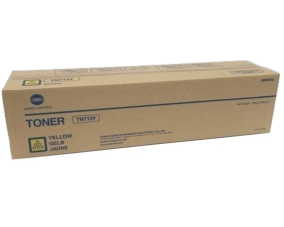 1 x Genuine Konica Minolta Bizhub C659 C759 Yellow Toner Cartridge TN713Y A9K8250