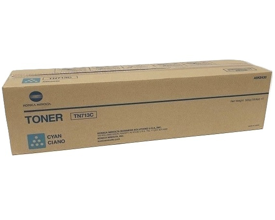 1 x Genuine Konica Minolta Bizhub C659 C759 Cyan Toner Cartridge TN713C A9K8450