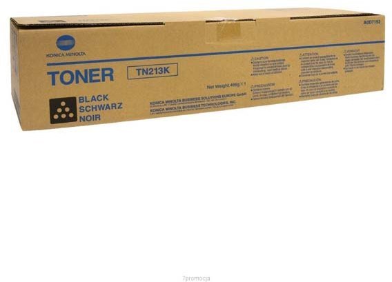 1 x Genuine Konica Minolta Bizhub C203 C253 Black Toner Cartridge TN213K AOD7122