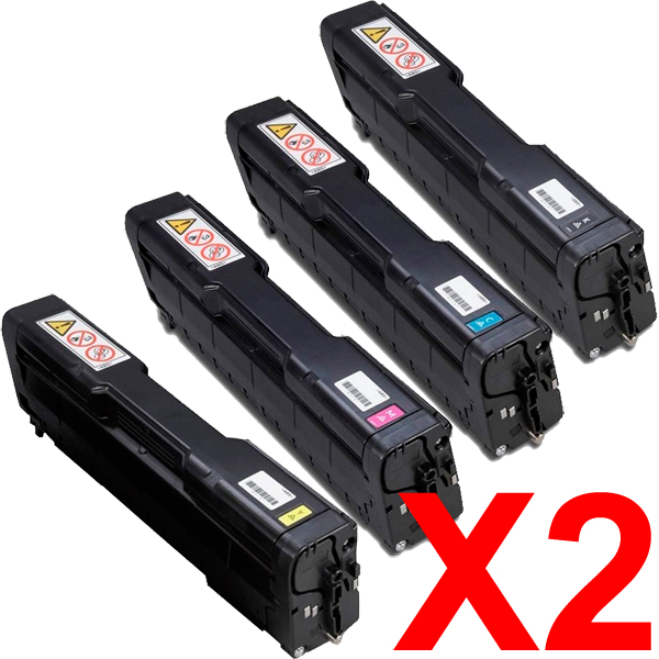 2 Lots of 4 Pack Compatible Ricoh Aficio SPC252 SP-C252 Toner Cartridge High Yield Set