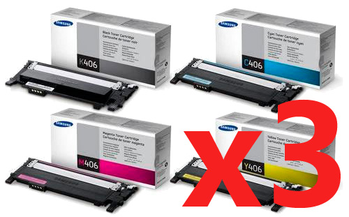 3 Lots of 4 Pack Genuine Samsung CLP-360 CLP-365 CLX-3300 CLX-3305 Toner Cartridge Set SU377A SU120A ST986A SU254A SU464A