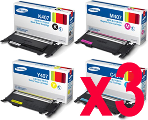 3 Lots of 4 Pack Genuine Samsung CLP-320 CLP-325 CLX-3180 CLX-3185 Toner Cartridge Set SU388A SU132A ST998A SU266A SU476A