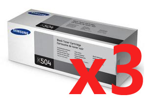 3 x Genuine Samsung CLP-415 CLX-4170 CLX-4195 Black Toner Cartridge CLT-K504S SU160A