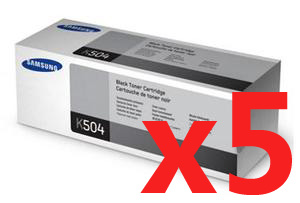 5 x Genuine Samsung CLP-415 CLX-4170 CLX-4195 Black Toner Cartridge CLT-K504S SU160A