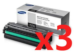 3 x Genuine Samsung CLP-680 CLX-6260 Black Toner Cartridge High Yield CLT-K506L SU173A