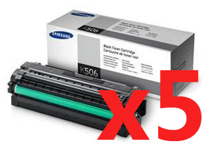 5 x Genuine Samsung CLP-680 CLX-6260 Black Toner Cartridge High Yield CLT-K506L SU173A