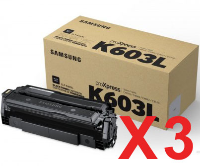 3 x Genuine Samsung SL-C4010 SL-C4060 Black Toner Cartridge CLT-K603L SV241A