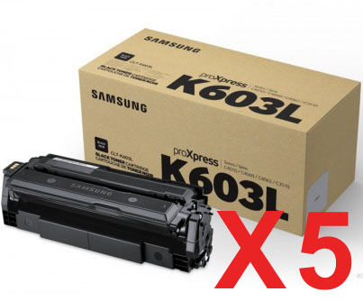 5 x Genuine Samsung SL-C4010 SL-C4060 Black Toner Cartridge CLT-K603L SV241A