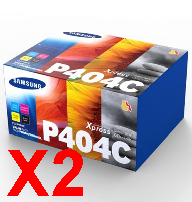 2 Lots of 4 Pack Genuine Samsung SL-C430 SL-C480 Toner Cartridge Set SU371A SU113A ST979A SU247A SU457A