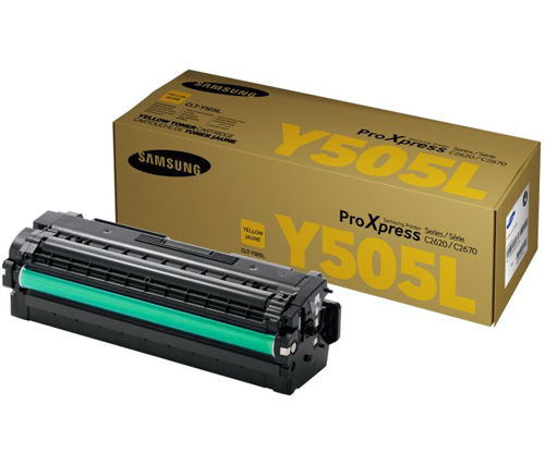 1 x Genuine Samsung SL-C2620 SL-C2670 SL-C2680 Yellow Toner Cartridge High Yield CLT-Y505L SU513A