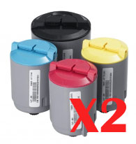 2 Lots of 4 Pack Compatible Samsung CLP-300 CLX-2160 CLX-3160 Toner Cartridge Set