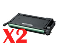 2 x Compatible Samsung CLP-610 CLP-660 CLX-6210 CLX-6240 Black Toner Cartridge CLP-K660B ST907A