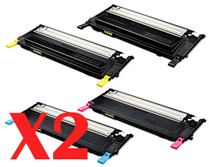 2 Lots of 4 Pack Compatible Samsung CLP-320 CLP-325 CLX-3180 CLX-3185 Toner Cartridge Set SU388A SU132A ST998A SU266A SU476A
