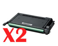 2 x Compatible Samsung CLP-620 CLP-670 CLX-6220 CLX-6250 Black Toner Cartridge CLT-K508L SU191A