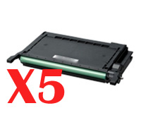 5 x Compatible Samsung CLP-620 CLP-670 CLX-6220 CLX-6250 Black Toner Cartridge CLT-K508L SU191A