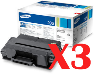 3 x Genuine Samsung ML-3310 ML-3710 SCX-4833 SCX-5637 SCX-5737 Toner Cartridge High Yield MLT-D205L SU965A