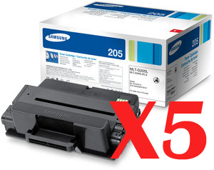 5 x Genuine Samsung ML-3310 ML-3710 SCX-4833 SCX-5637 SCX-5737 Toner Cartridge High Yield MLT-D205L SU965A