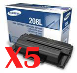 5 x Genuine Samsung SCX-5635 SCX-5835 Toner Cartridge MLT-D208L SU989A