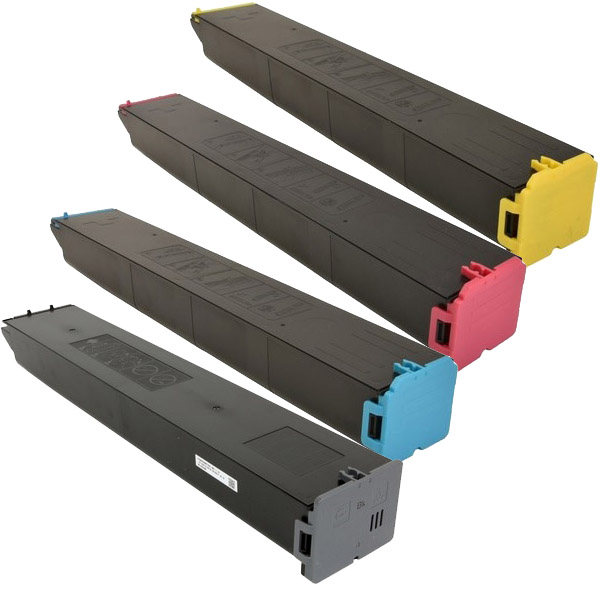 4 Pack Compatible Sharp MX61GTBA MX61GTCA MX61GTMA MX61GTYA Toner Cartridge Set