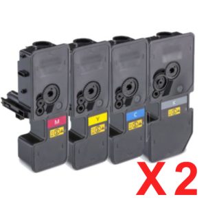 2 Lots of 4 Pack Non-Genuine TK-5234 Toner Cartridge Set for Kyocera P5021 M5521