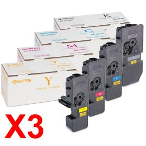 3 Lots of 4 Pack Genuine Kyocera TK-5224 Toner Cartridge Set P5021 M5521