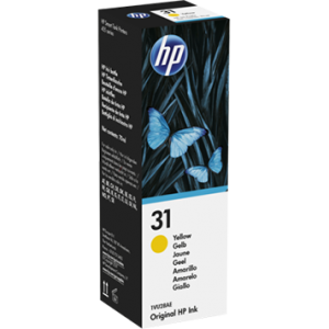 1 x Genuine HP 31 Yellow Ink Bottle 1VU28AA