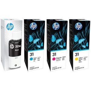4 Pack Genuine HP 32XL 31 Ink Bottle Set (1BK,1C,1M,1Y) 1VV24AA 1VU26AA 1VU27AA 1VU28AA
