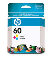 1 x Genuine HP 60 Colour Ink Cartridge CC643WA